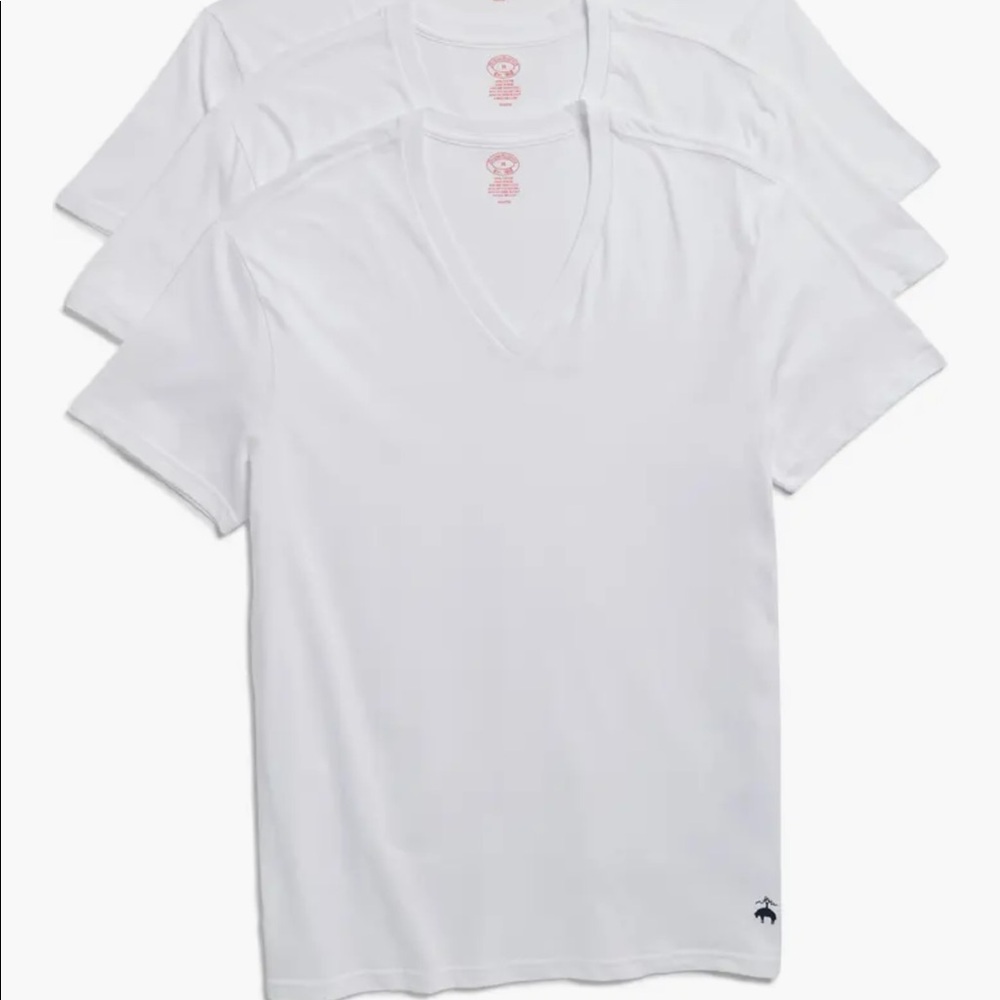 New Brooks Brothers V-neck T-shirts - size L